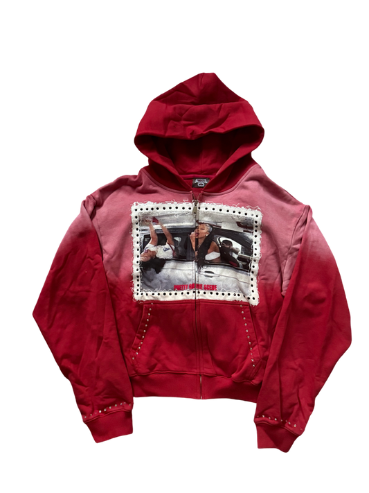 "Pretty GIrls Love Scene" zipup red